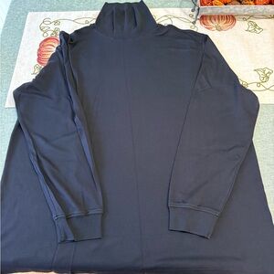 Lands End Men's Supima Cotton Black Turtleneck